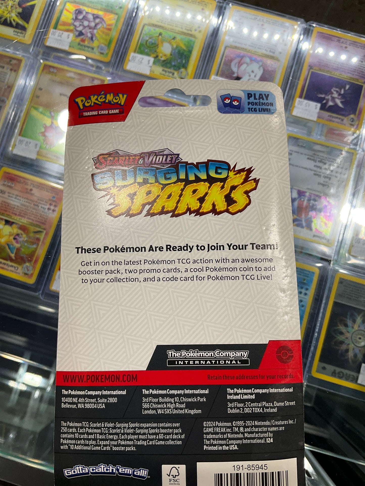 Pokemon Surging Sparks Coin Sleeved Pack