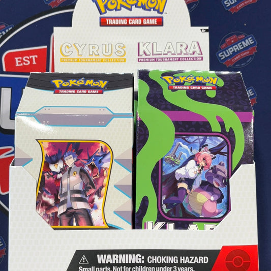 Pokémon Cyrus or Klara Premium Tournament Collection Carton